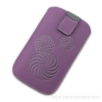 Mobile Phone Case, Made of Frosted Material, Retractable Pull-tab and Velcro Closure